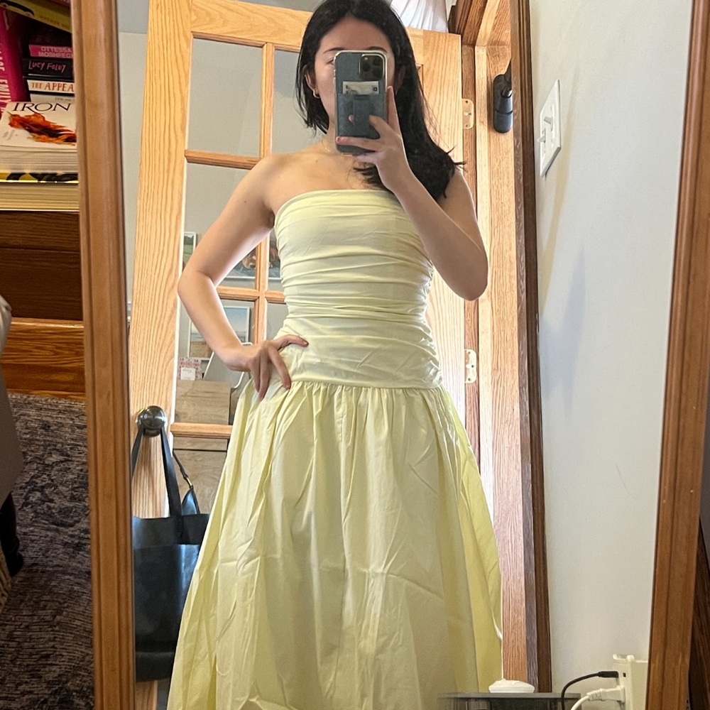 Peppermayo Butter Yellow Carmel Maxi Dress- Size US 2